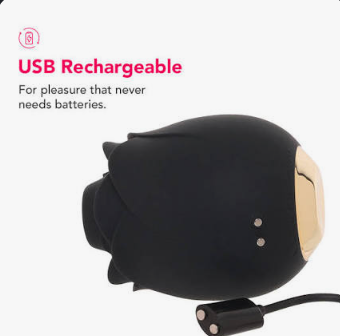 Black Bloom — Fifty Shades Hearts & Flowers Air-Pulse Stimulator