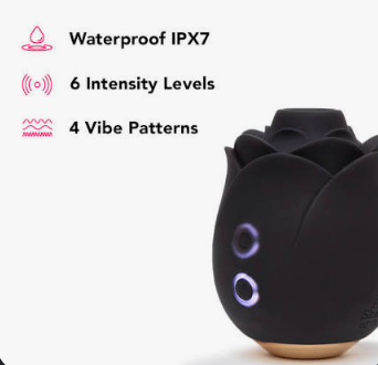 Black Bloom — Fifty Shades Hearts & Flowers Air-Pulse Stimulator